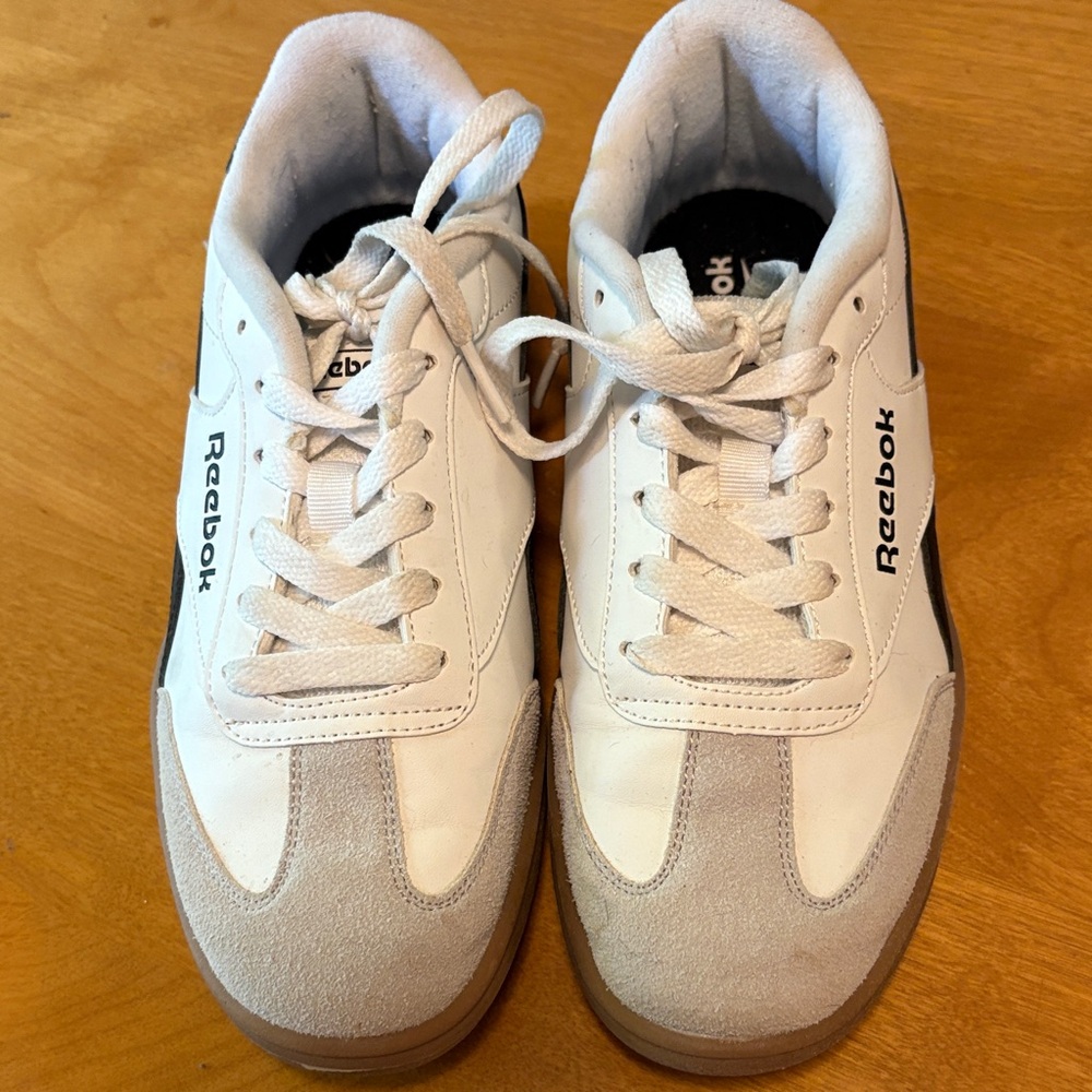 Reebok Kids White and Gray Sneakers